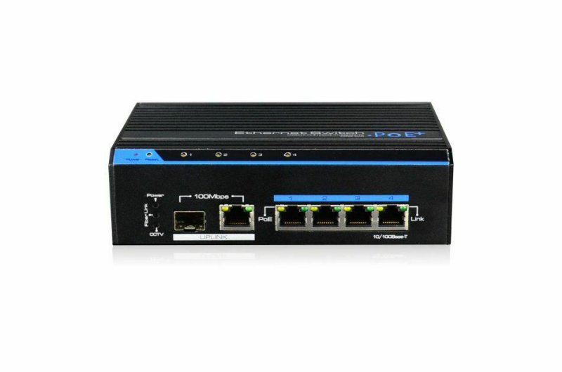 Eneo IAM-5SE1004MUD PoE-Switch 4 Port + 1 Uplink CCTV Kamera Netzwerk